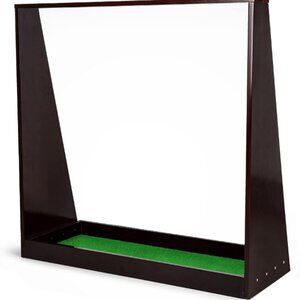 Wooden Golf Putter Stander Holder Golf Club Rack with Artificial Grass Mat